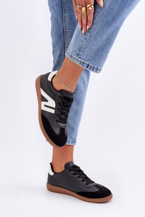 Низькі Жіночі Кросівки З Еко Шкіри Чорні Navidemi