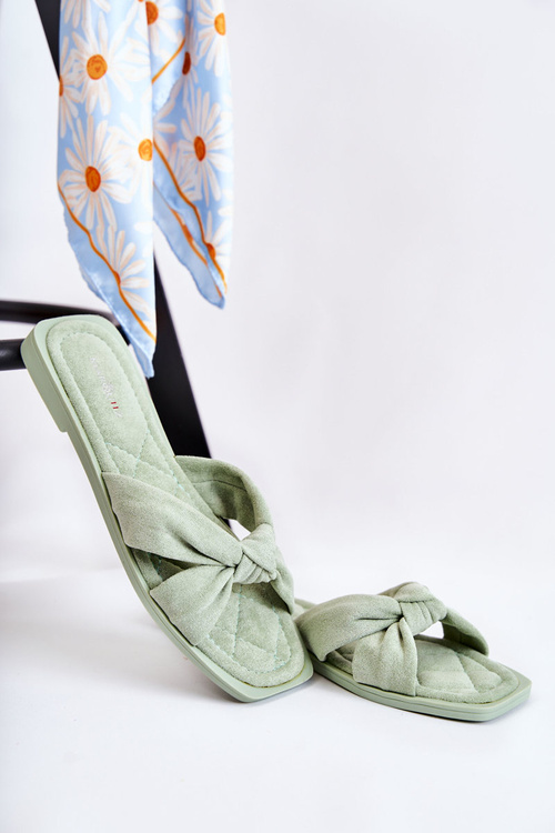 Жіночі модні замшеві тапочки Green Lorrie