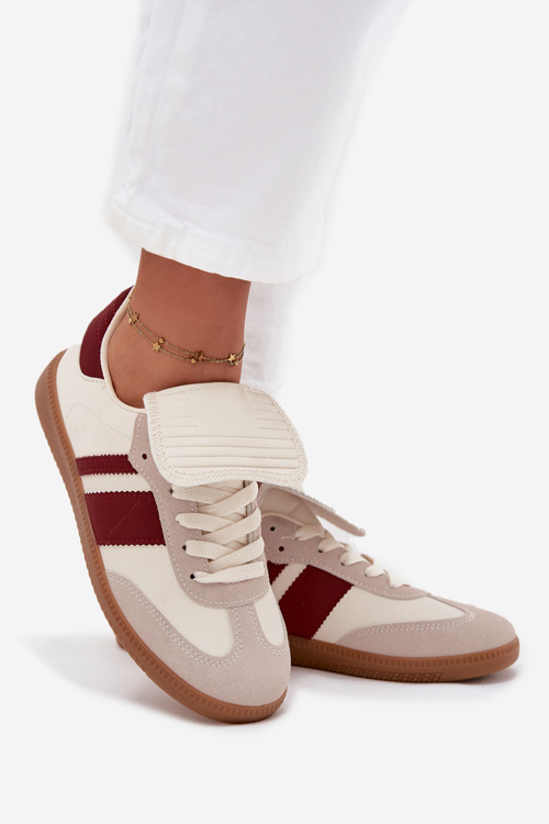 Низькі Жіночі Кросівки З Загнутим Язичком Бордові Ardira