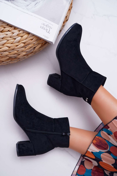 Чоботи жіночі на підборах Sergio Leone чорні BT522