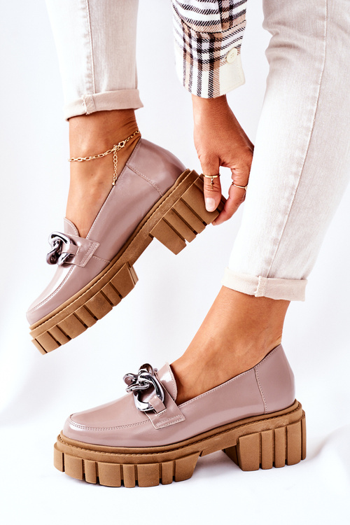 Жіночі броги Лофери шкіряні Cappuccino Laura Messi 2339