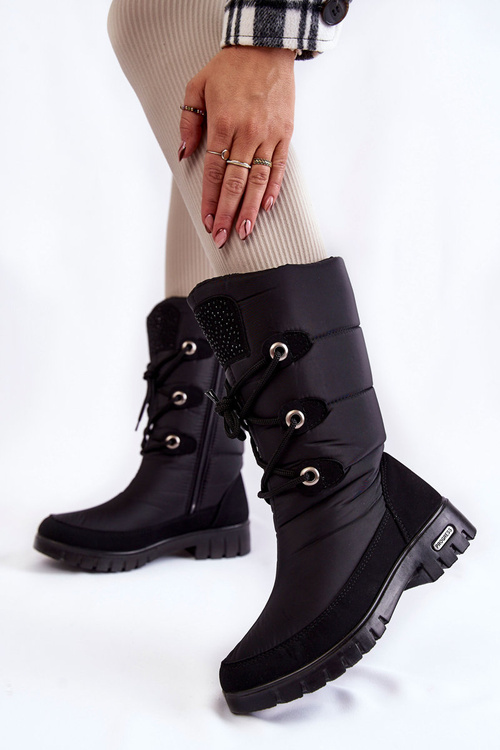 Високі теплі зимові черевики Progress PROGJ-20-07 Чорні