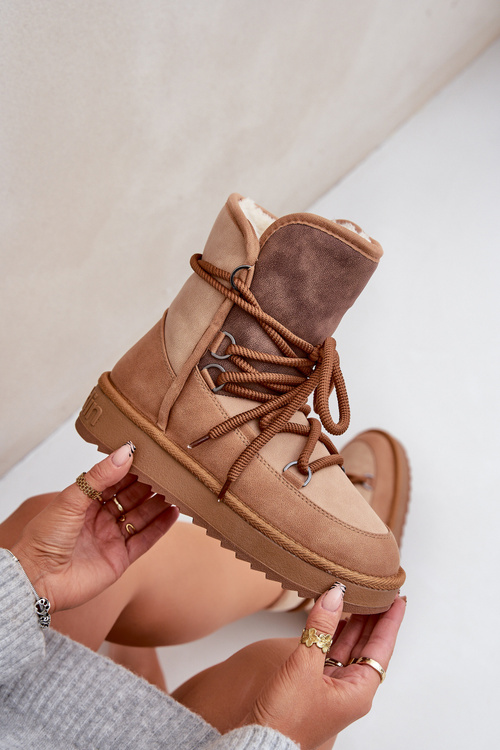 Жіночі Снігоступи На Платформі З Шнурівкою D.Franklin DFSH370013 Camel