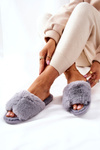 Жіночі тапочки з хутром Grey Trusted