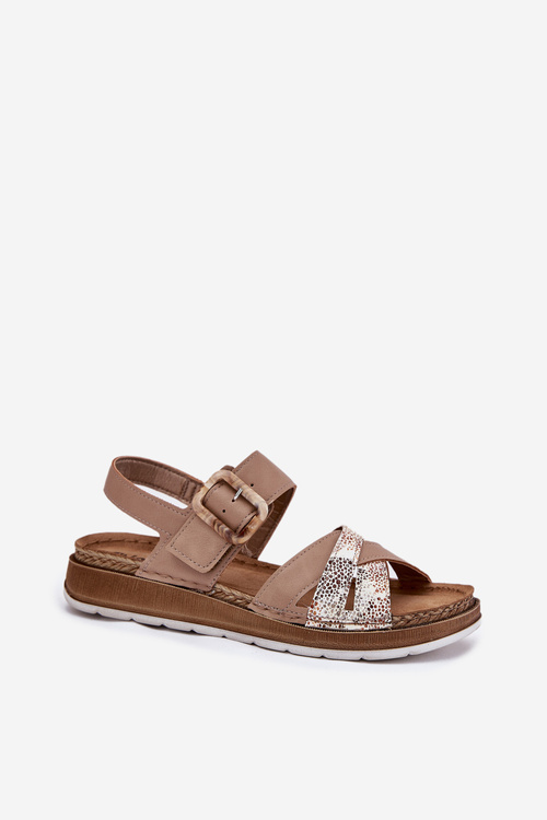 Жіночі Сандалі З Пряжкою Бежеві Inblu GS000056