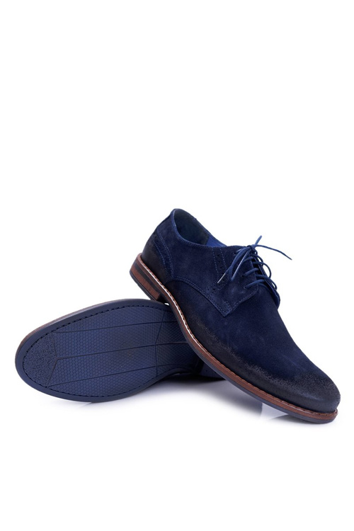 Чоловічі повсякденні шкіряні туфлі Нікополь темно-сині Lajos