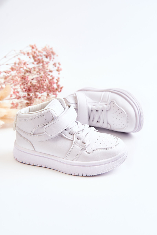 Дитяче високе спортивне взуття біле Berty