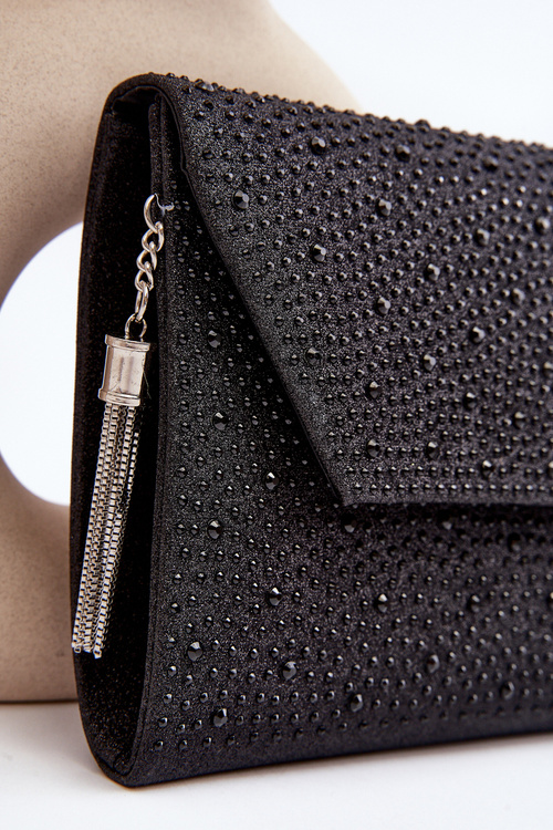 Прикрашений вечірній клатч Edela Black