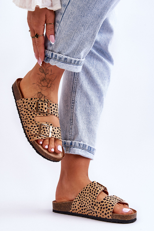 Жіночі сліпони Leopard Beige and Black Destino