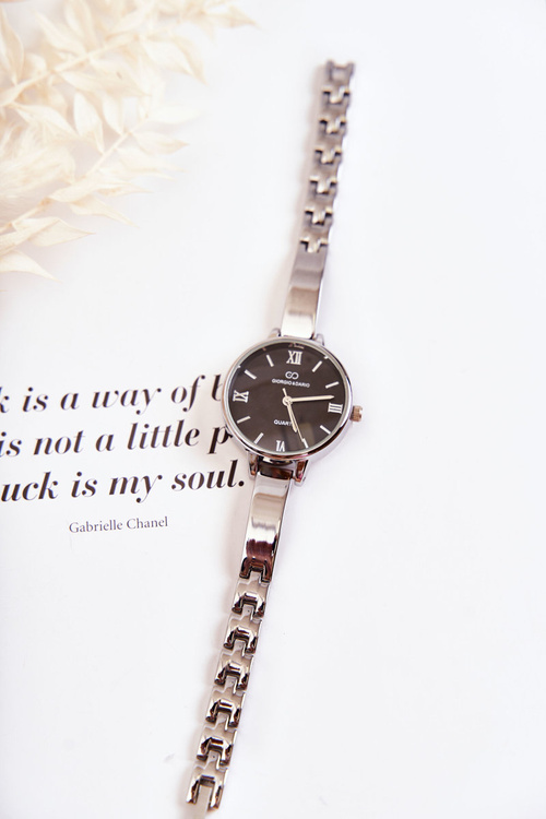 Годинник-браслет Giorgio & Dario із срібним чорним циферблатом