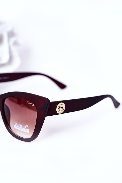 Жіночі темні окуляри Cat Eye Matt Brown Ombre