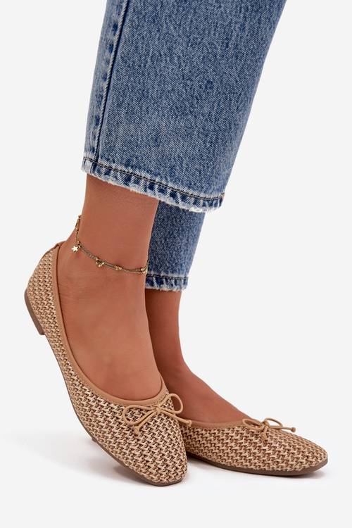 Балетки з плетінкою та бантиком Camel Belirra