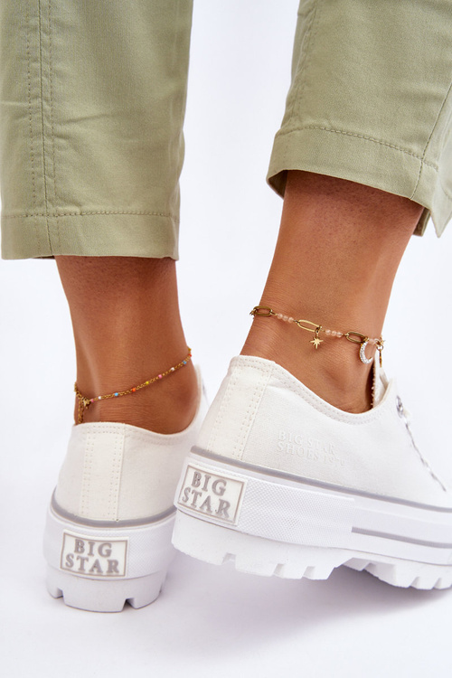 Тканинні кросівки на платформі Big Star LL274150 Білі
