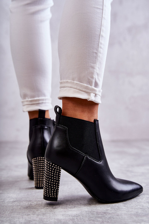 Елегантні черевики на постінці з форсунками Black Elinor