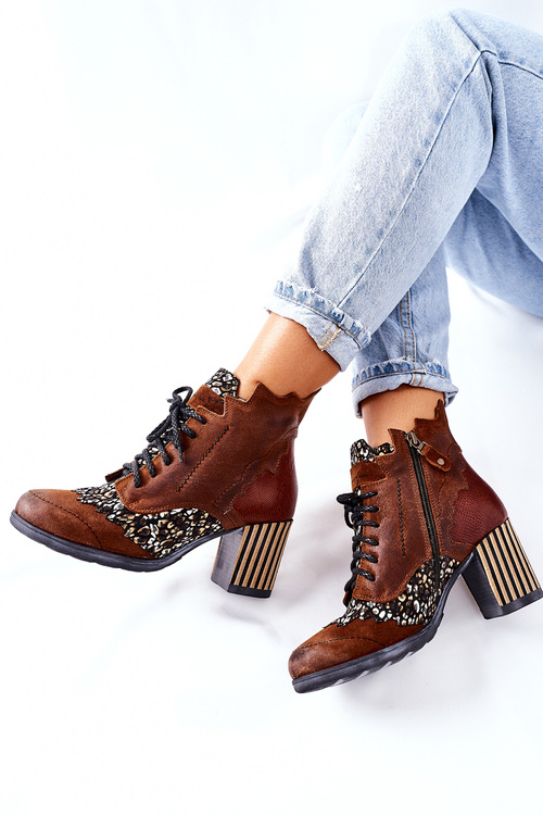 Чоботи жіночі шкіряні Maciejka Brown 03190-02