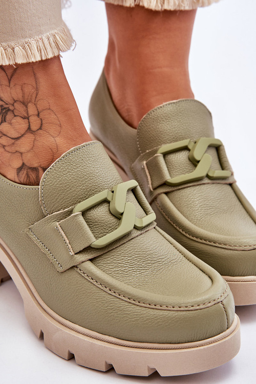 Елегантні туфлі на стовпчику З Срібним орнаментом Green Harmell