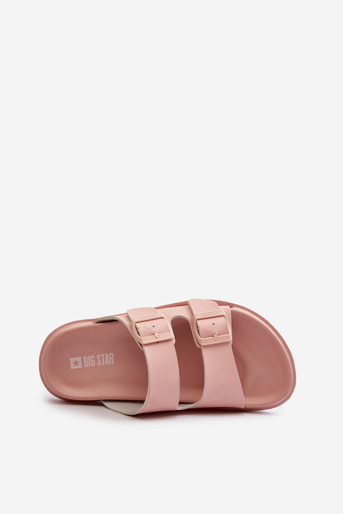 Легкі жіночі поролонові шльопанці з пряжками Big Star NN274A753 Рожевий