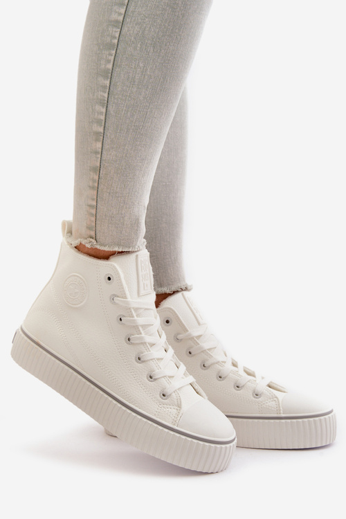 Жіночі утеплені кросівки з еко шкіри Big Star OO274788 Білі