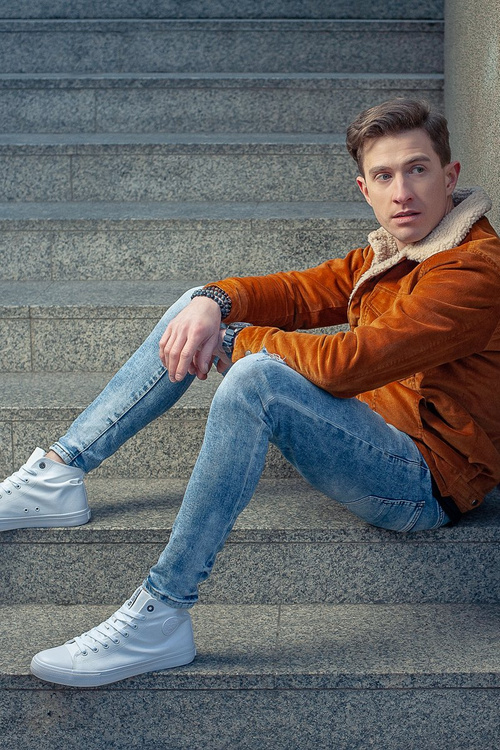 Чоловічі класичні високі кросівки BIG STAR FF174551 Білі