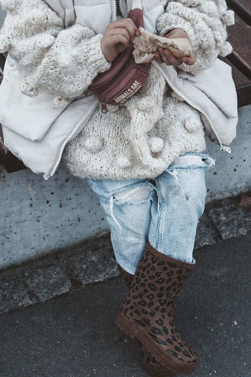 Дитячі калоші з леопардовим візерунком Коричневий Няні