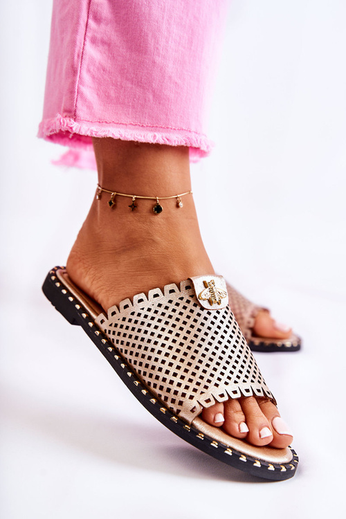 Жіночі ажурні тапочки з орнаментом Gold Terrys