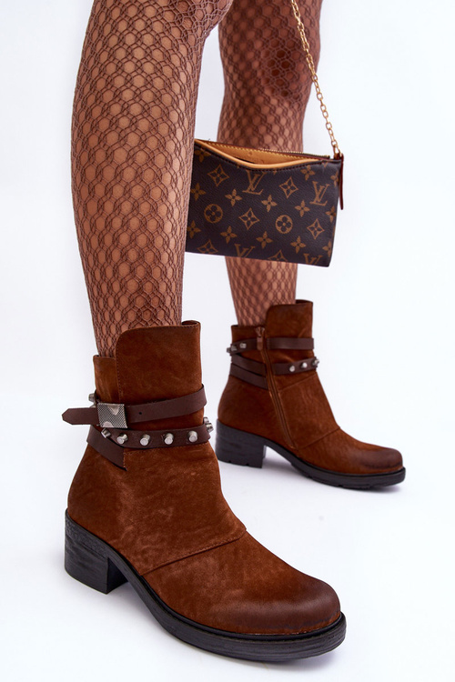 Жіночі чоботи на підборах з хутряною підкладкою Camel Effie