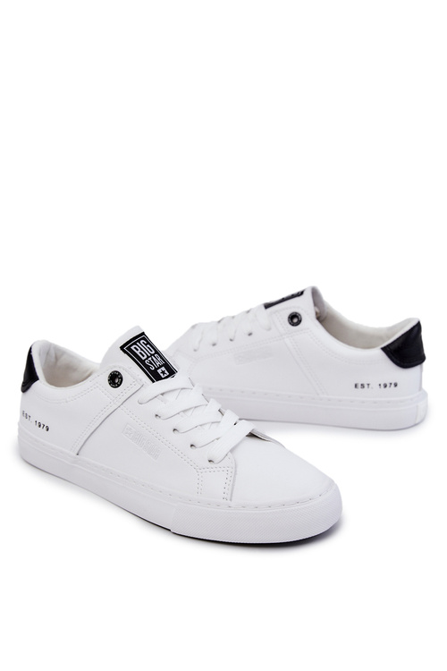 Шкіряні чоловічі кросівки Big Star JJ174105 біло-чорні