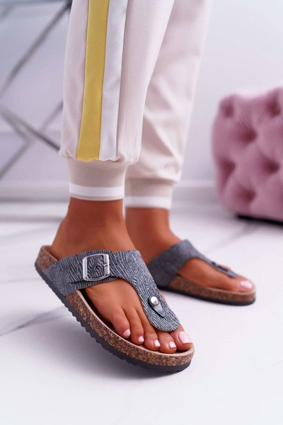 Жіночі шльопанці темно-сірі шльопанці Baisan