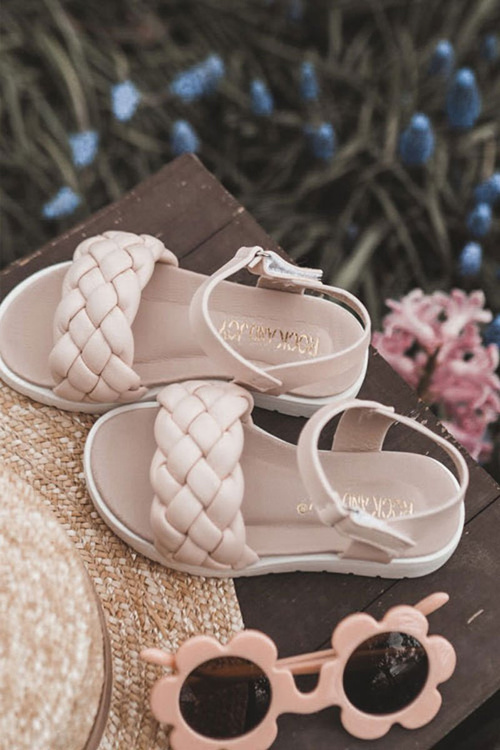 Дитячі плетені босоніжки Pink Adella