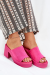 Жіночі Сандалі На Каблуку І Платформі Фуксія Омейса