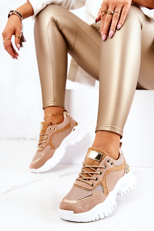 Коричневі кросівки Sallie на платформі