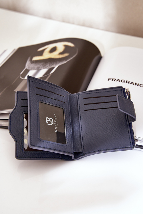 Жіночий Еко Шкіряний Гаманець Темно Синій Jezorea