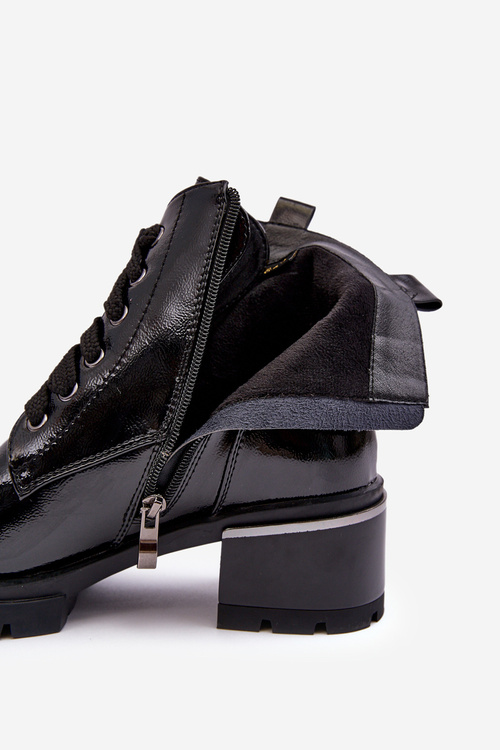 Чоботи жіночі лаковані D&A MR870-97 Чорні