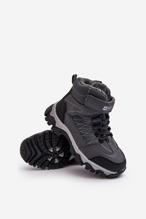 Дитячі утеплені вовняні трепери сірі Ehas