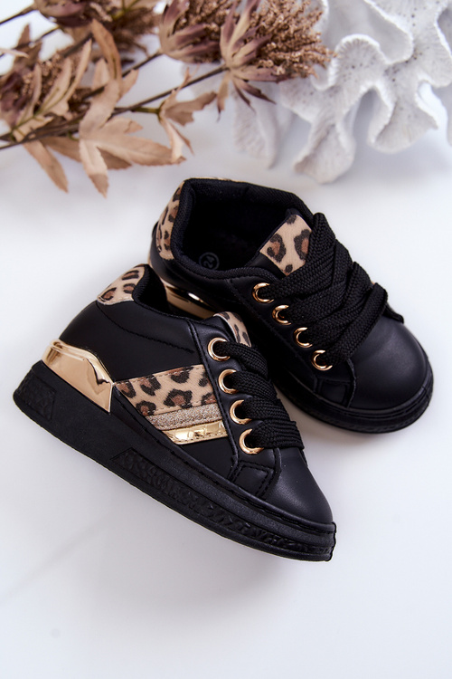 Шкіряне спортивне взуття Leopard Black Trixie