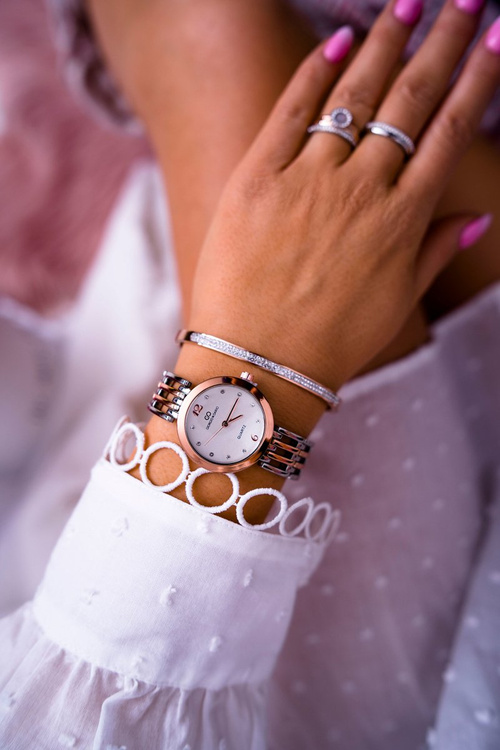 Жіночий годинник Giorgio & Dario Silver Copper Fargin