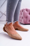 Загострені замшеві бежеві балерини Lu Boo Better