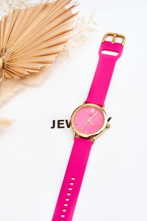 Жіночий гумовий годинник Giorgio&Dario Fuchsia