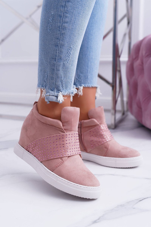 Жіночі кросівки рожеві Lu Boo з блискітками PinkSugar