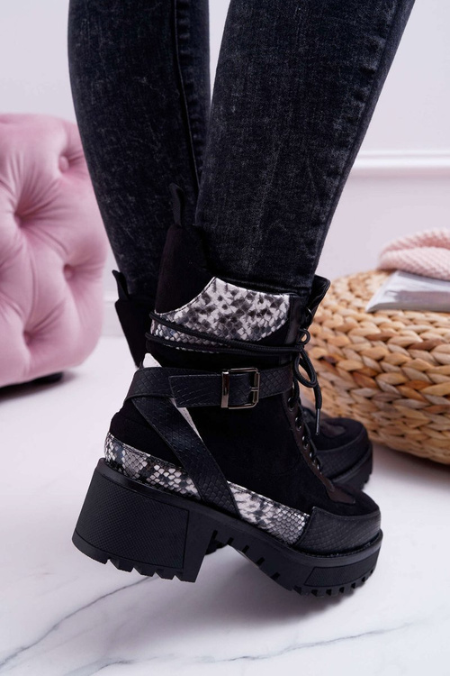 Жіночі високі чоботи Snake Trappers Black Nemtere