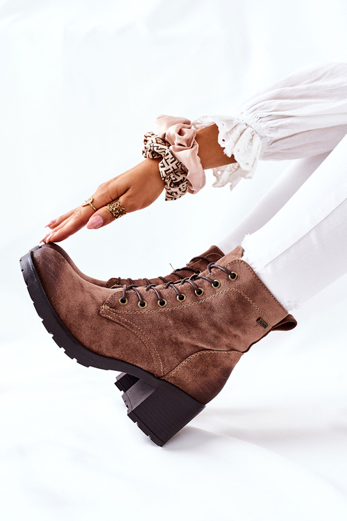 Жіночі чоботи на високих підборах замшеві бежеві Dunaff