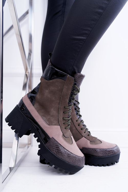 Жіночі ботфорти Lu Boo Warm Green Desert