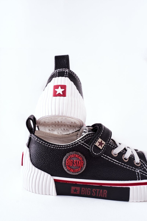 Дитячі шкіряні кросівки BIG STAR II374042 Чорні
