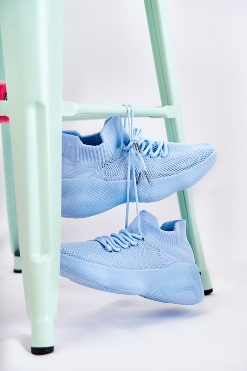 Жіноче спортивне взуття без шнурівки Світло-блакитне Dalmiro