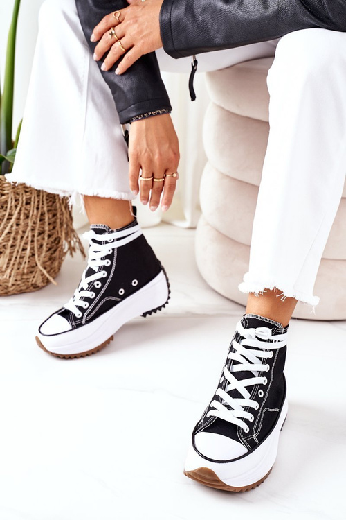 Високі кросівки на платформі Black Electric Love