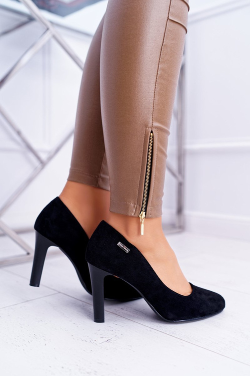 Жіночі чорні замшеві туфлі Sergio Leone Campbell на шпильці