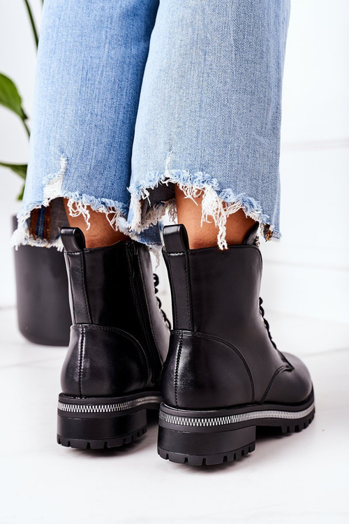 Утеплені чоботи з кубічним цирконієм Чорний Увага