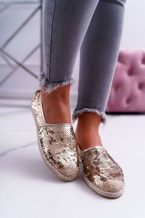 Жіночі еспадрільї Lu Boo із золотими блискітками