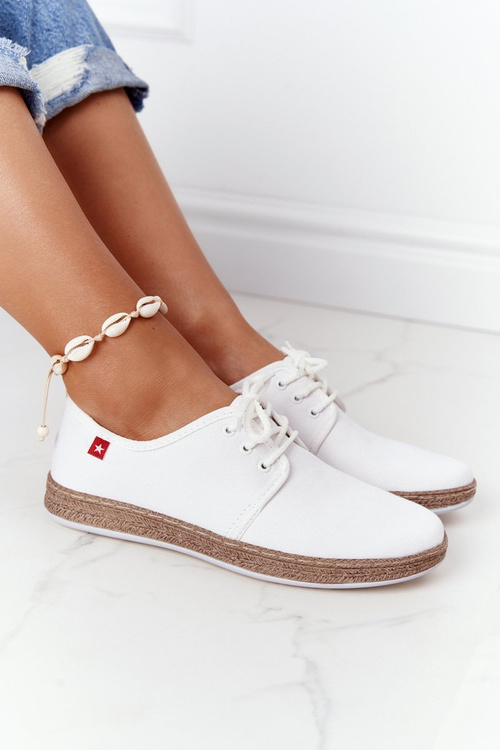 Жіночі еспадрільї на шнурівці Big Star FF276043 Білі