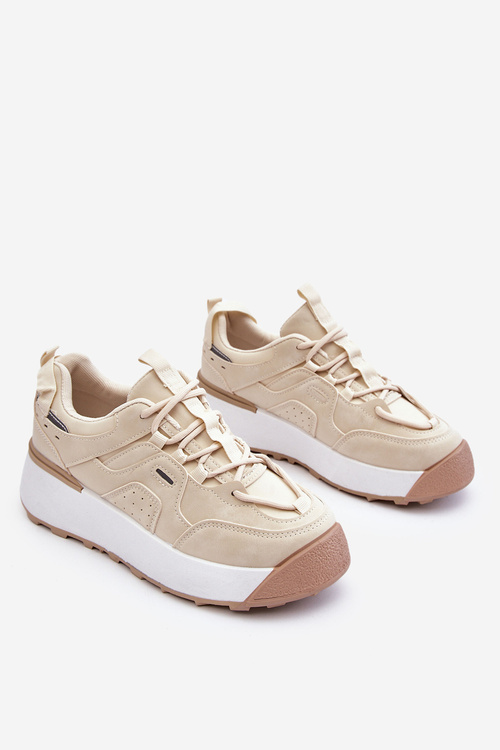 Жіноче спортивне взуття на платформі світло-бежевий Dakari